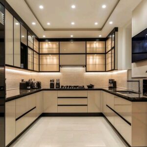 Modern Gloss Finish U-Shape