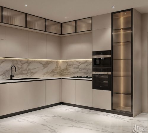 L-Shaped Laminate Kitchen