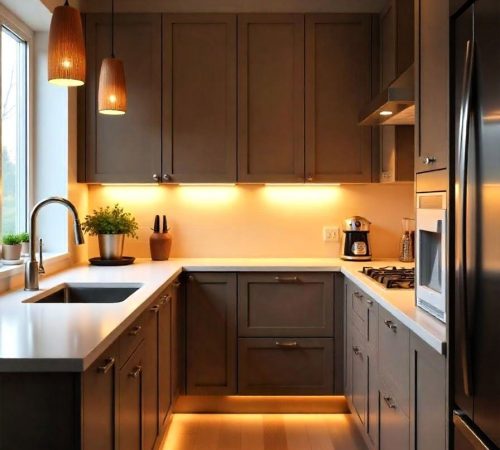 U-Shaped Veneer Kitchen