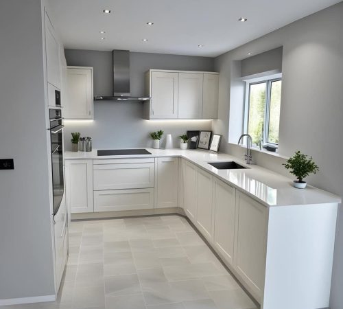 U-Shaped PU Modular Kitchen