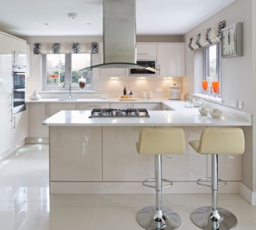 G-Shaped PU Modular Kitchen